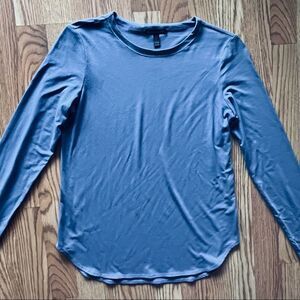 Eileen Fisher Long Sleeve Blue Pullover Top Size XS